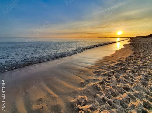 Obraz Plaża nad Morzem Bałtyckim. Sopot, Polska. Europa