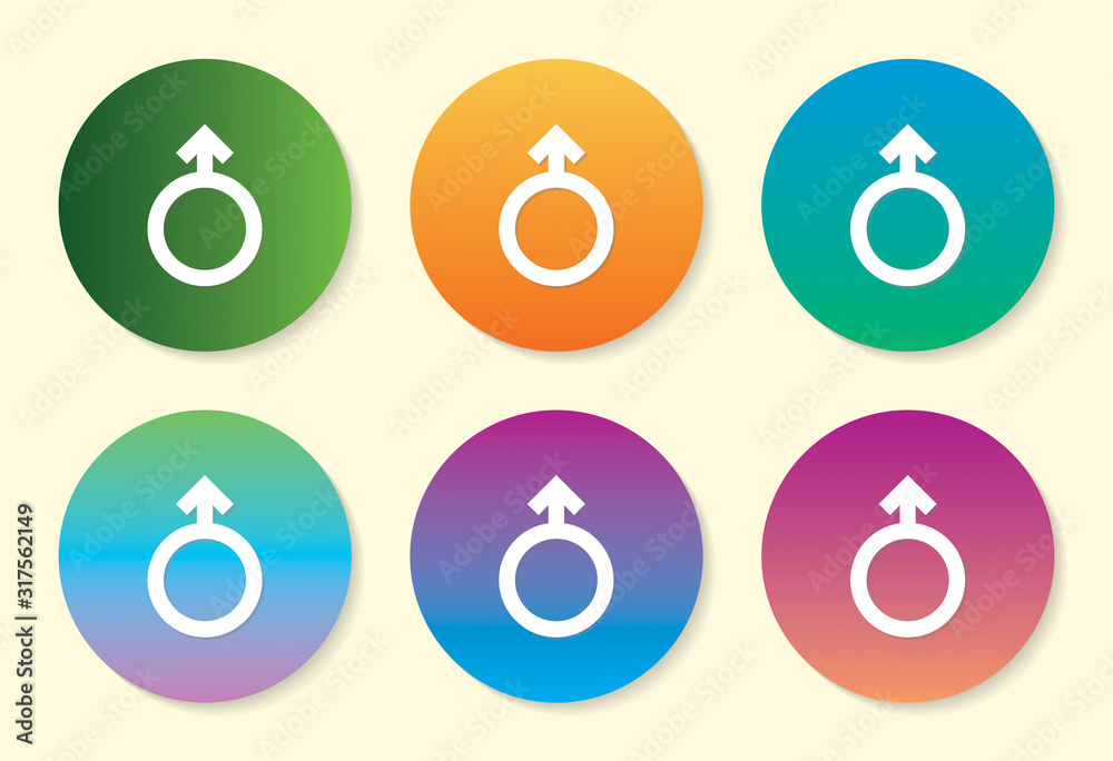 six color gradient icon design. six color gradient icon design.