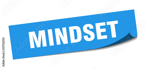 mindset sticker. mindset square sign. mindset. peeler