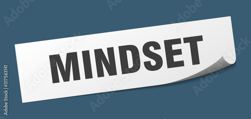 mindset sticker. mindset square sign. mindset. peeler
