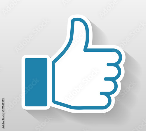 Like and thumb up icon button sticker
