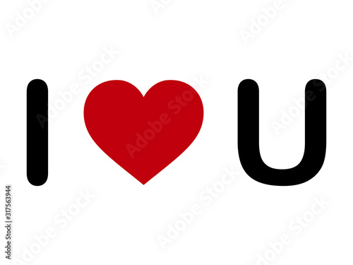 vector illustration of I love you inscreaptions with hearts