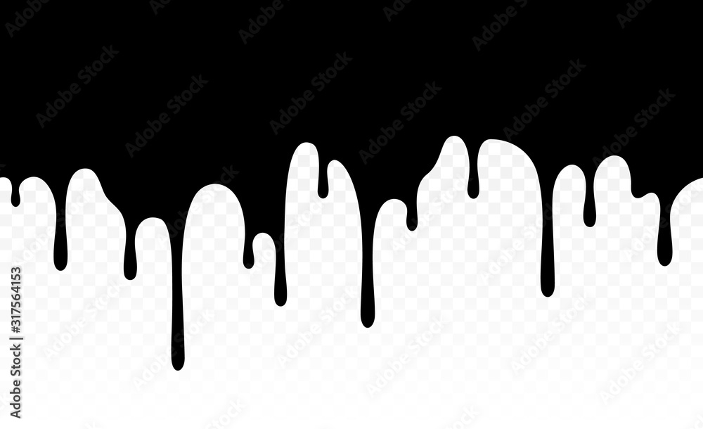 Dripping paint. Dripping liquid. Paint flows. Current paint, stains. Current drops. Dripping chocolate. Seamless pattern. Blood flows. Vector illustration. Color easy to edit. Transparent background. Dripping paint. Dripping liquid. Paint flows. Current paint, stains. Current drops. Dripping chocolate. Seamless pattern. Blood flows. Vector illustration. Color easy to edit. Transparent background.