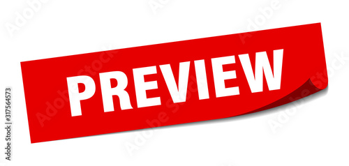 preview sticker. preview square sign. preview. peeler