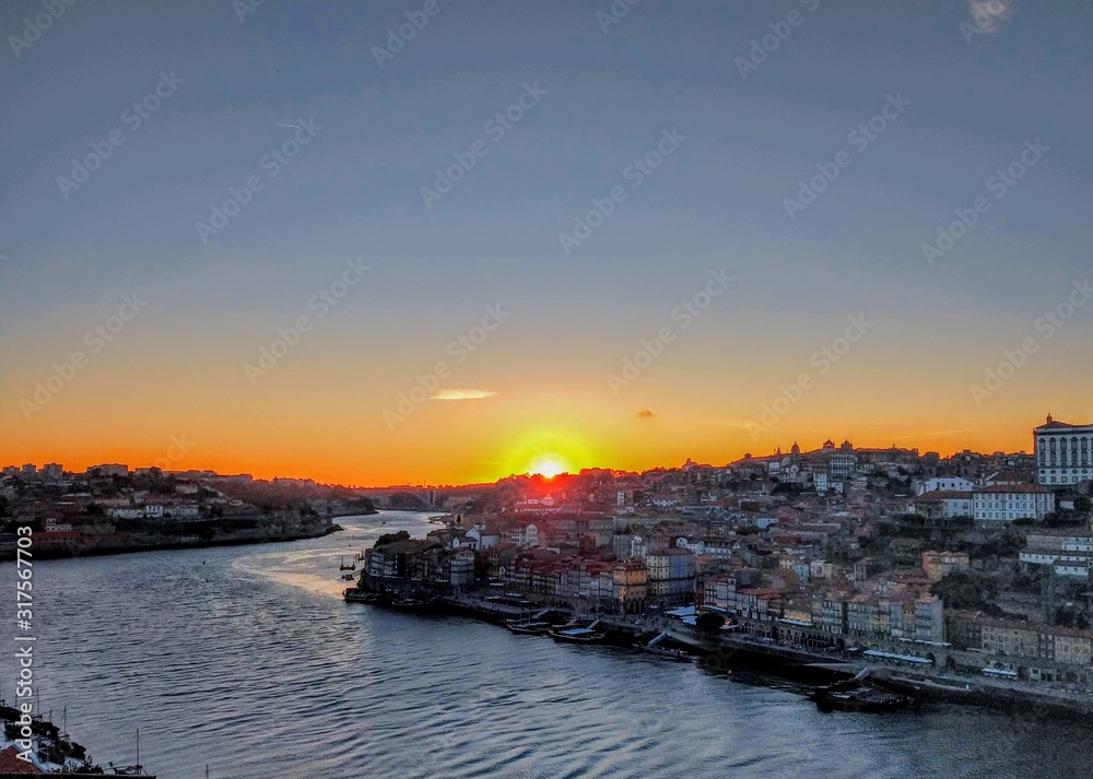 sunset port on the river sunset port on the river