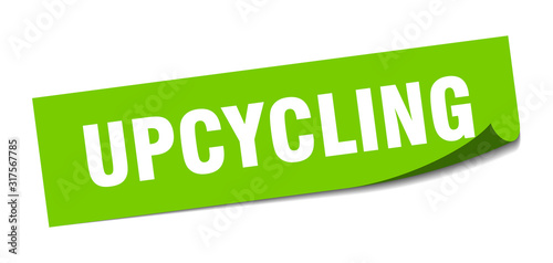 upcycling sticker. upcycling square sign. upcycling. peeler