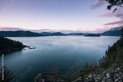 Sunset over Horseshoe Bay  British Columbia  Canada