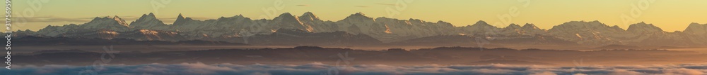 Fototapeta premium swiss alps panorama