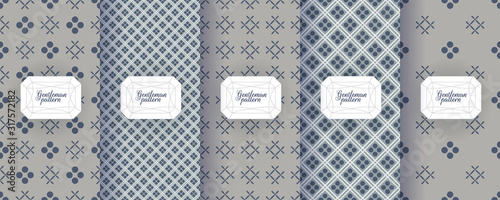 Set of seamless patterns for men s clothing, ties, tuxedos