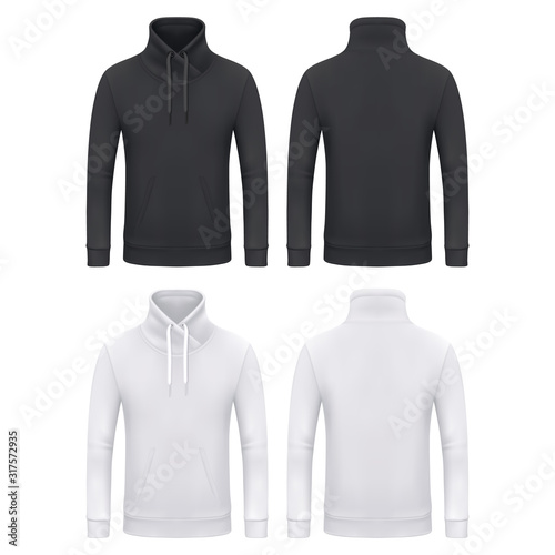 Mockup template, men kangaroo hoodie sweatshirt