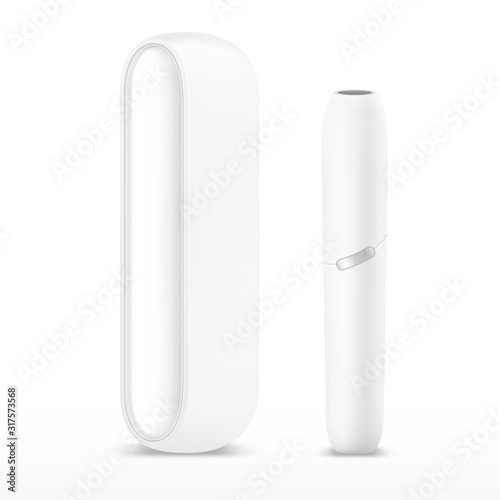 White realistic heets or electronic cigarette