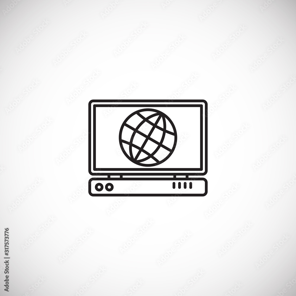 Technolgy related outline icon on background for graphic and web design. Simple illustration. Internet concept symbol for website button or mobile app