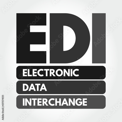 EDI - Electronic Data Interchange acronym, technology concept background