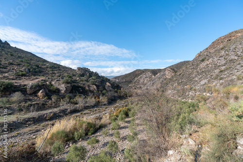 Landscape near the small town of Los Montoros (Ugijar) Spain