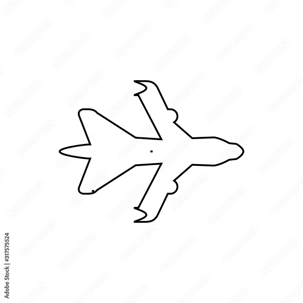 Obraz premium Airplane icon. Fly travel symbol. Logo design element