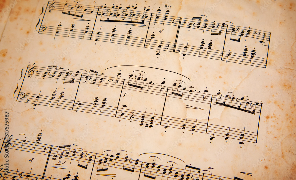 Fototapeta premium Stare nuty, autor nieznany