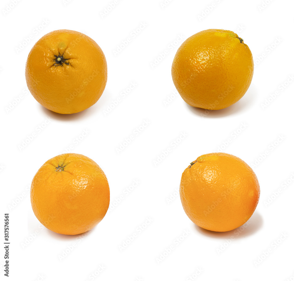 Set of oranges isolated on white background. Set of oranges isolated on white background.