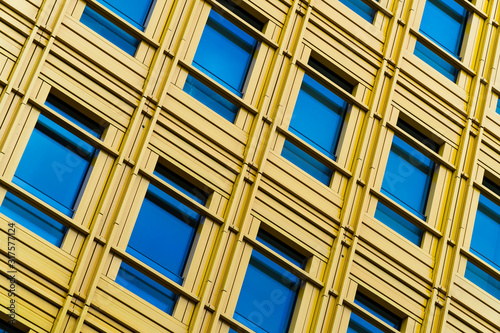 Blue and Yellow Building