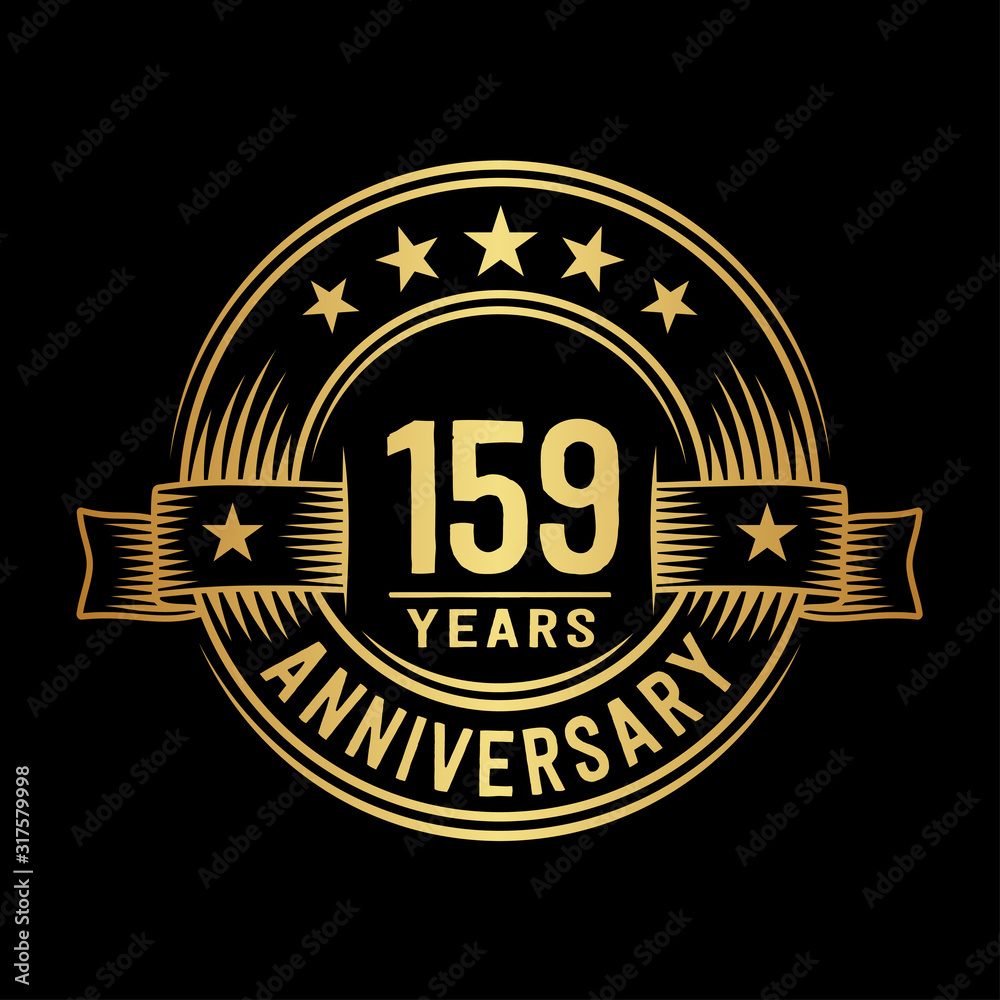 Fototapeta premium 159 years anniversary celebration logotype. Vector and illustration.