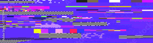 Abstract webpunk and vaporwave style background with pixelated glitched screen. Generative computer art.