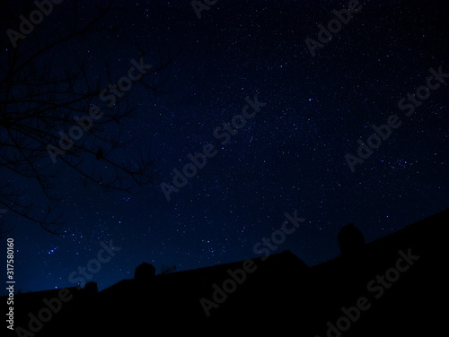 Stars of the firmament on a clear winter night