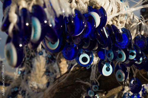 Protect to Evil Eye Nazar Glass. Cappadocia Tree.