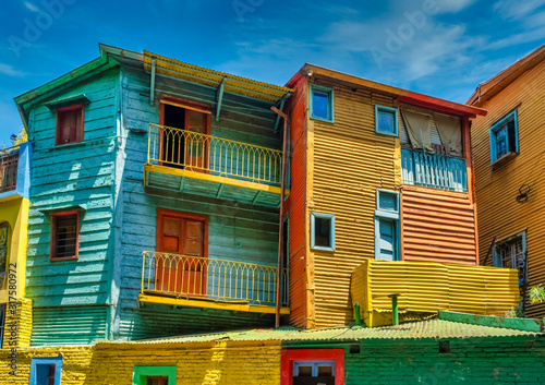Konstfotografi Colorful Caminto street scenes in La Boca, the oldest working-class neighborhood of Buenos Aires, Argentina