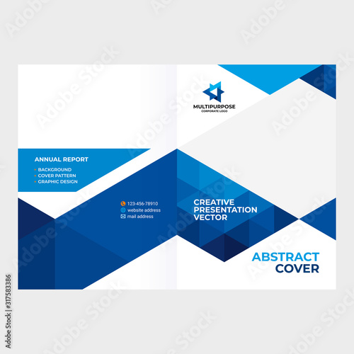 Creative cover design, template for booklet, catalog, presentation, modern geometric design