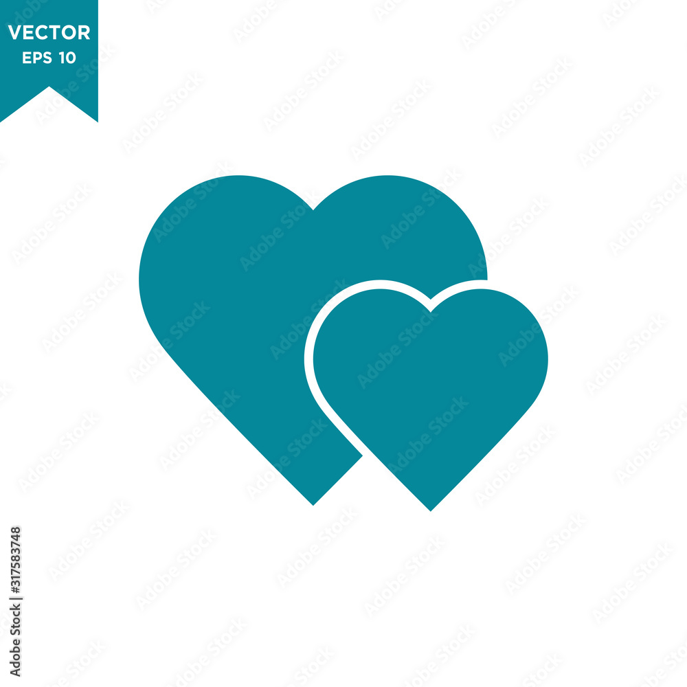heart icon in trendy flat style