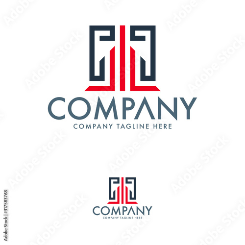 Logo. Minimalist modern and creative architecture logo icon design. Property development, construction and building company architecture logotype template.