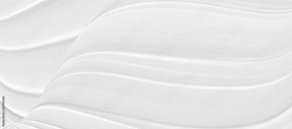 Abstract grey white waves and lines pattern.  Futuristic template background. 