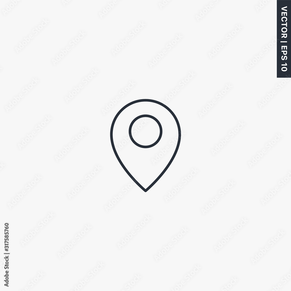 Location, linear style sign for mobile concept and web design Location, linear style sign for mobile concept and web design