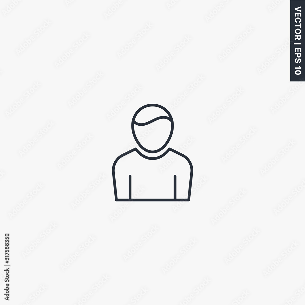 User, linear style sign for mobile concept and web design User, linear style sign for mobile concept and web design