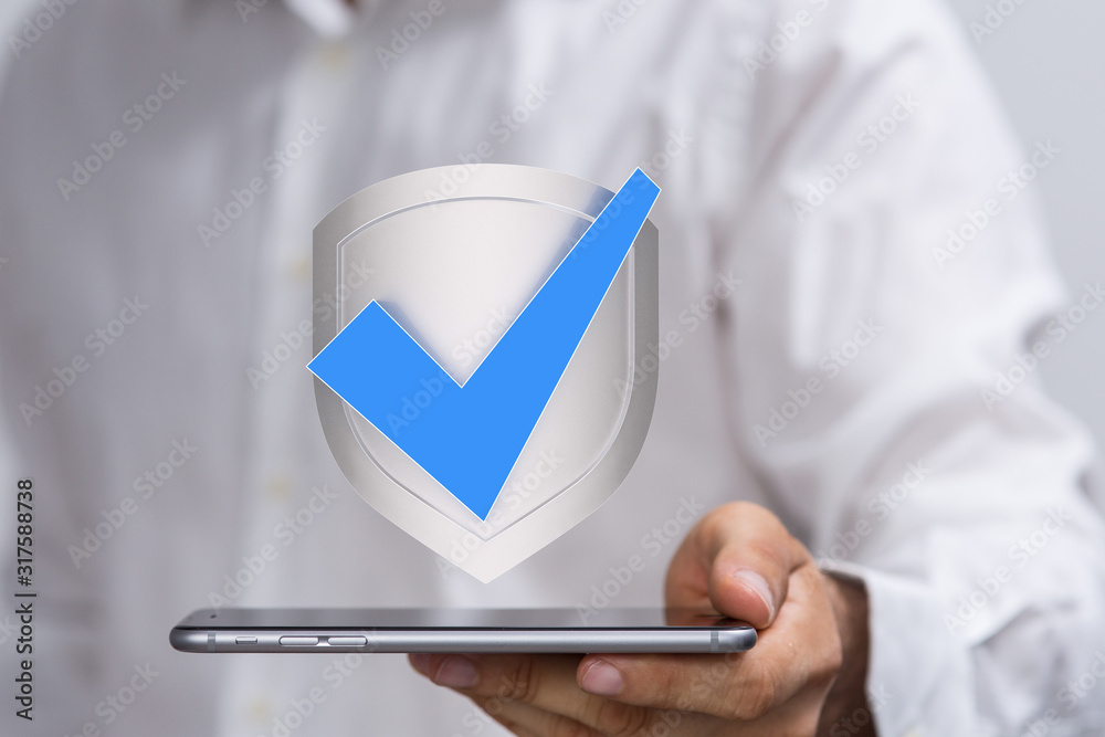 shield protection concept holding in hand 3d shield protection concept holding in hand 3d