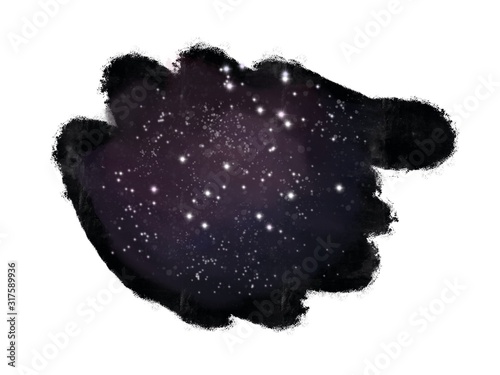 illustration of a black hole, space