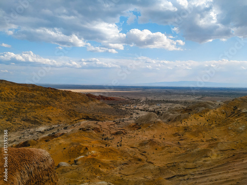 Schilderij op canvas Walk enjoying the natural beauty of the Altyn-Emel National Park
