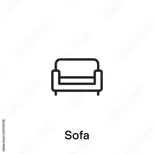Sofa line icon - Vector © Sattar