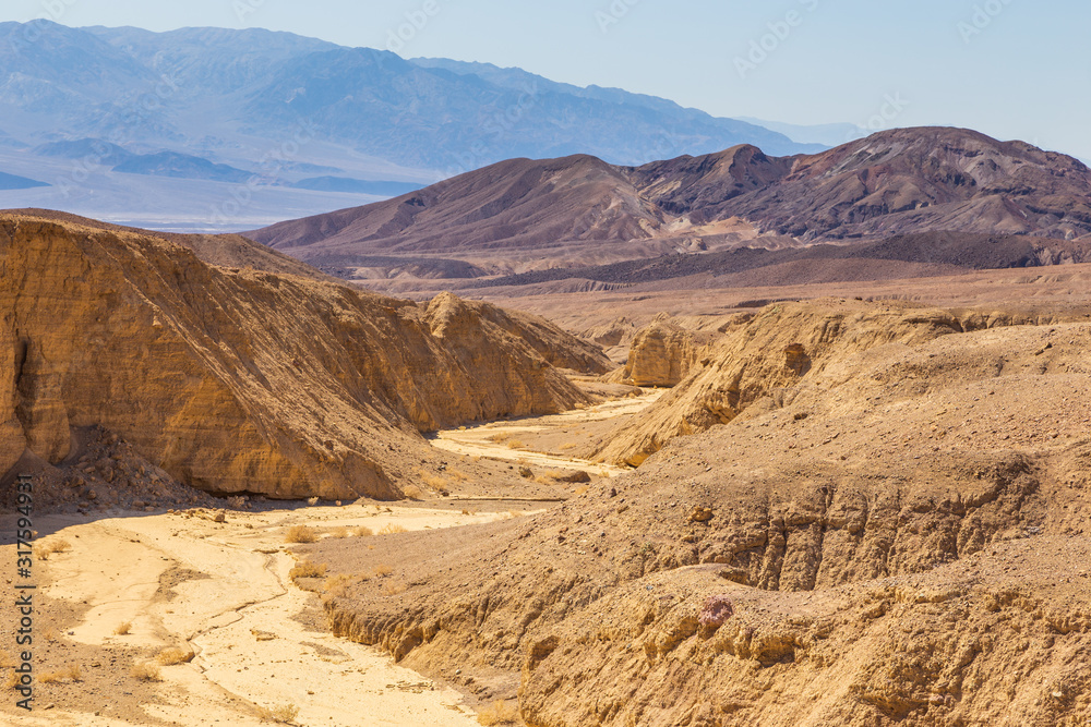 View of the Death Valley from Artist Drive, California, USA.