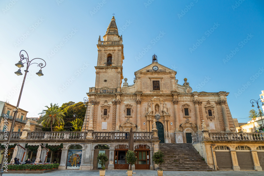Cathedral of Saint John Baptist (Cattedrale di San Giovanni Battista) in Ragusa, Sicily, Italy Cathedral of Saint John Baptist (Cattedrale di San Giovanni Battista) in Ragusa, Sicily, Italy