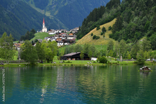 Lake of Lappago, Pustertal in South Tyrol. Italy