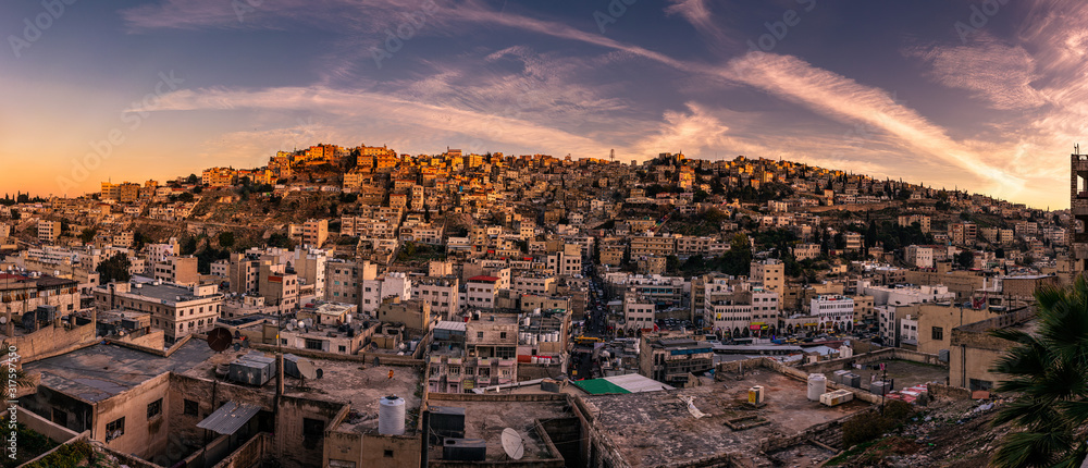 Amman Panorama Sonnenuntergang