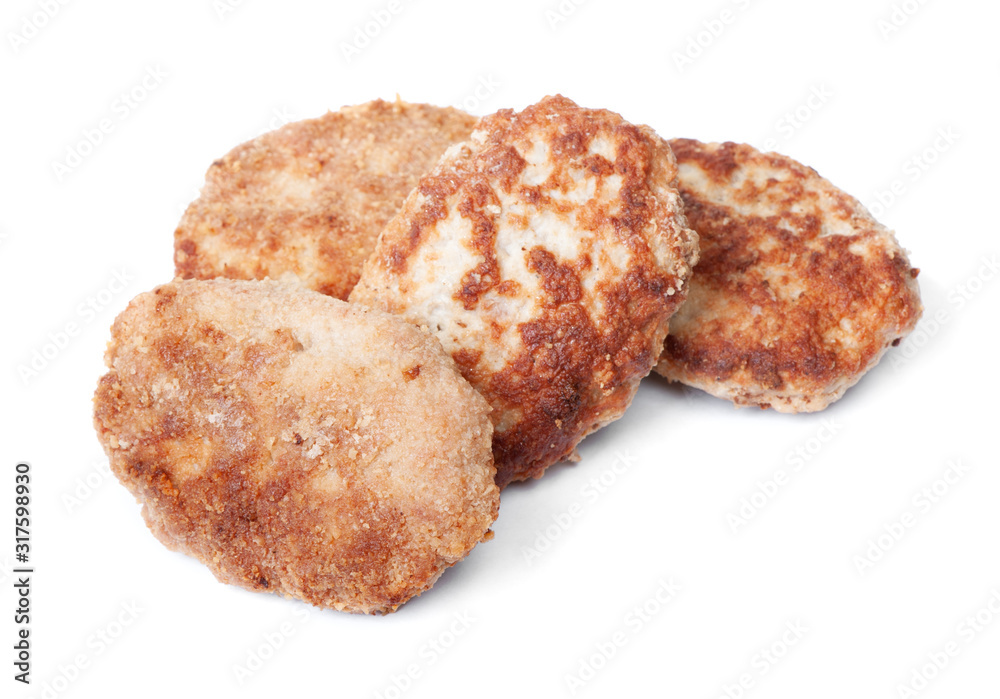 Pile of small hand made cutlets Pile of small hand made cutlets