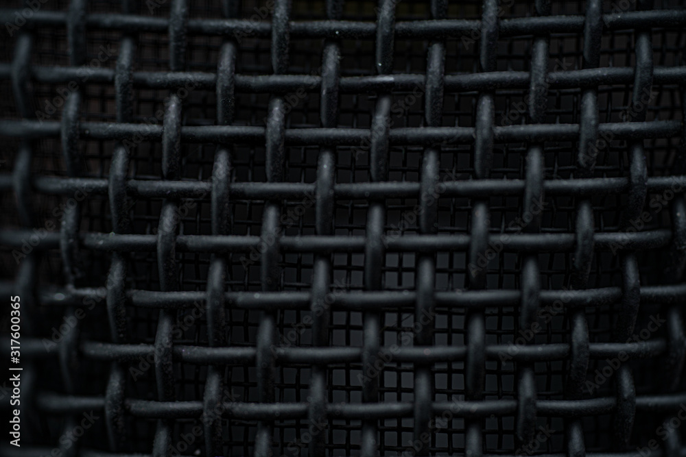 Fototapeta premium Microphone Windscreen Close Up Black