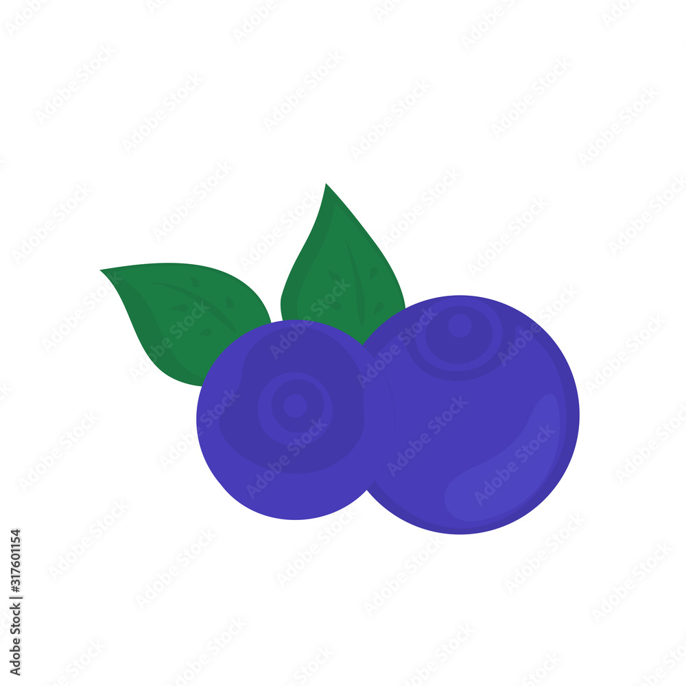 Blueberry isolated on white background. Vector illustration. Blueberry isolated on white background. Vector illustration.
