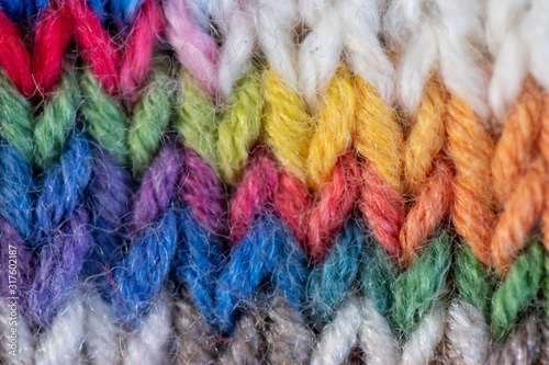 rainbow knitting stitches background 