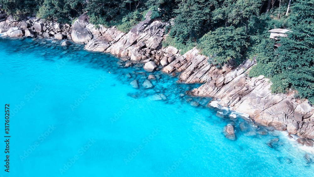 Aerial view of Freedom Beach in Phuket, Thailand