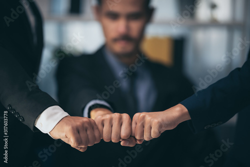 A group of business people ...