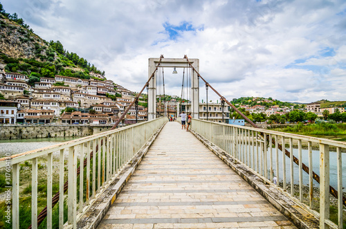 One of the bridges in city of Berat in Albania in summer