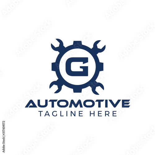 Automotive letter G Logo Design Vector Template. Motor Business Alphabet Design G Vector Illustration