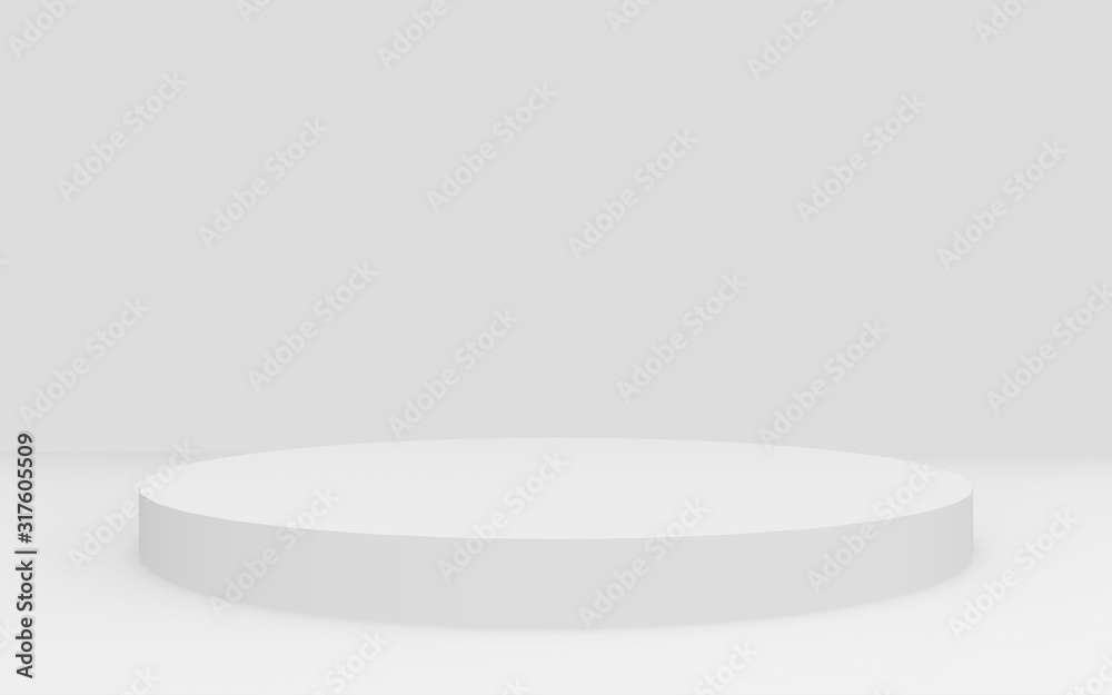 3d gray white bright cylinder podium minimal studio background. Abstract 3d geometric shape object illustration render. 3d gray white bright cylinder podium minimal studio background. Abstract 3d geometric shape object illustration render.